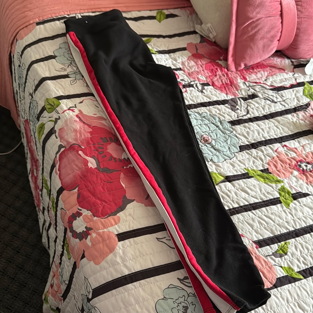 PINK Victoria's Secret Black and Red joggers/ leggings - Picture 4 of 7